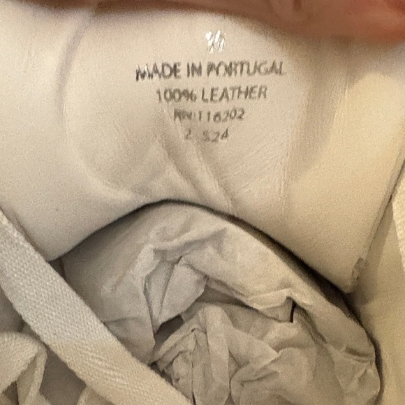 Zadig & Voltaire White Leather Sneakers SZ 39/8 - Picture 9 of 10